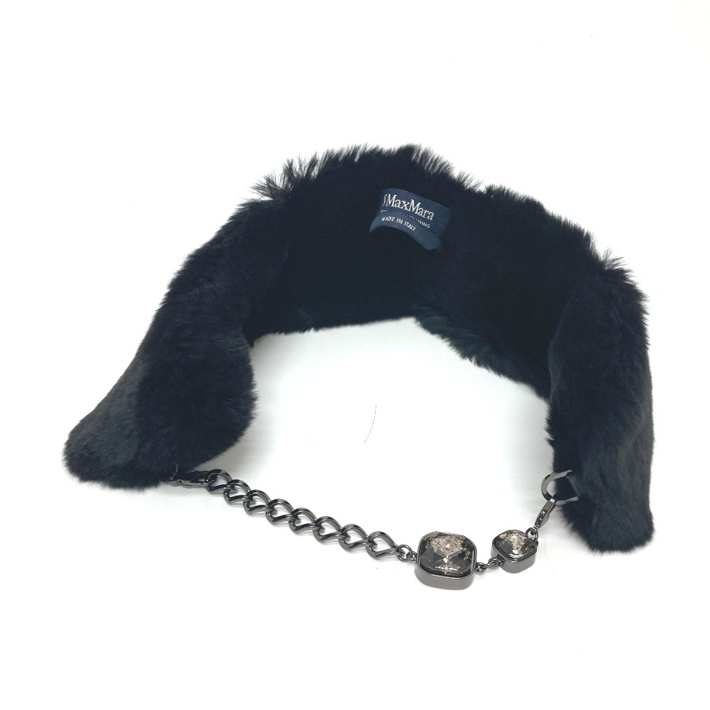 MAX MARA マックスマーラ チョーカー S Max Mara ファー ファー ブラック