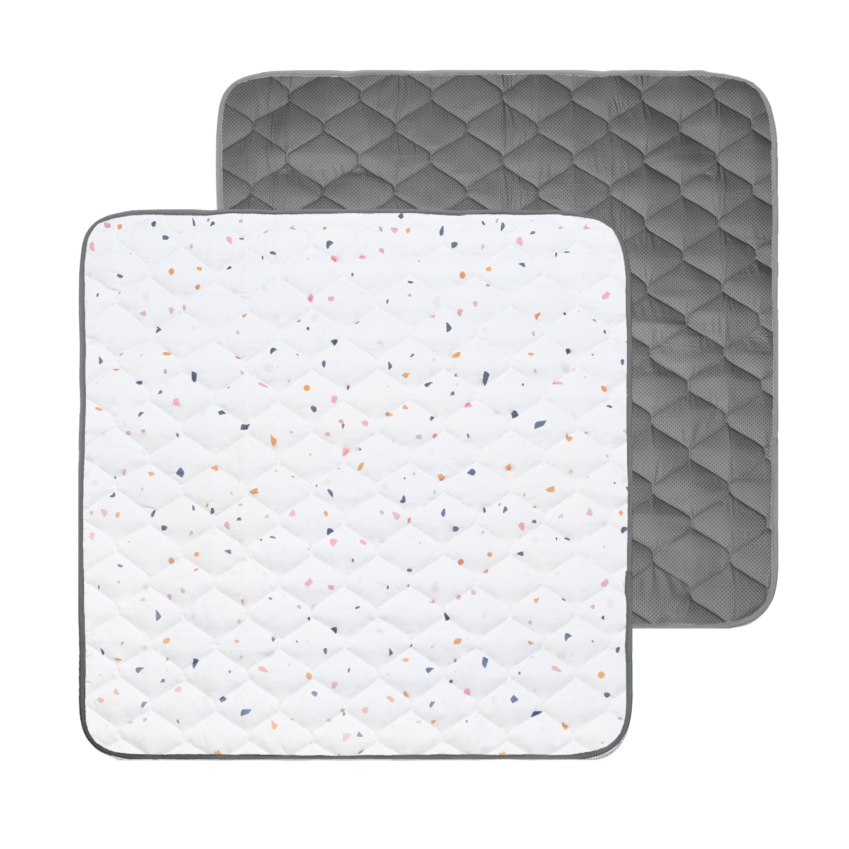 プレイマット　127*127cm　クッションマット　ベビーマット　赤ちゃん シームレス　リバーシブル　大判　床暖房対応　防水　防音　厚手　抗菌　騒音対策　つなぎ目なし　おしゃれ