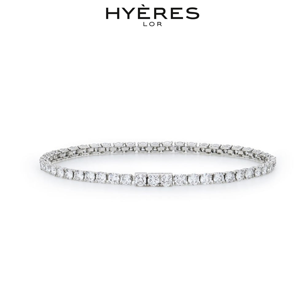 [HYERES LOR] Essence Lab Diamond 14K(W) 0.1 Carat Tennis Bracelet 16.5cm~ 242,546円
