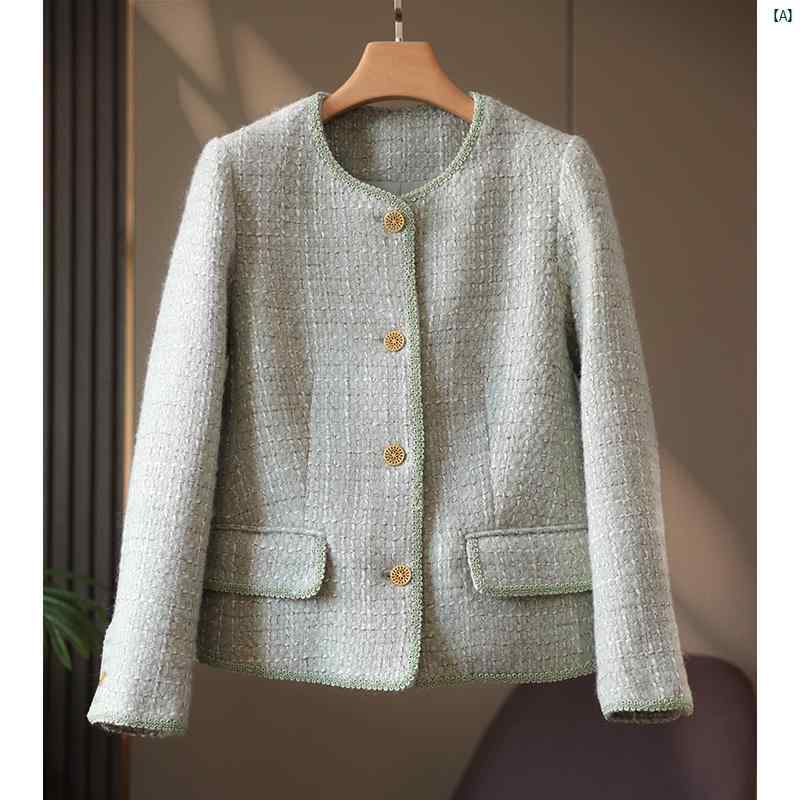 レディース ファッション　オシャレ　カジュアル　かわいい　綺麗 し 示す ハイエンド フレンチ ショート ウール ジャケット