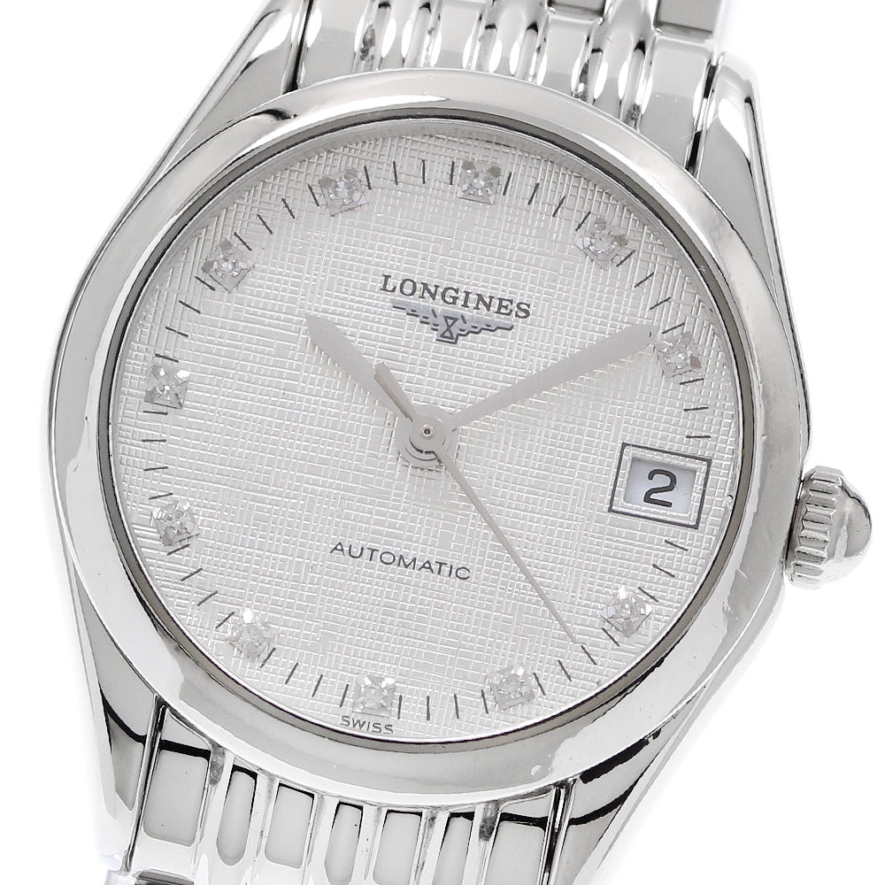 ロンジン LONGINES L4.298.4 グランド クラシック 11Pダイヤ デイト 自動巻き レディース _923563【中古】