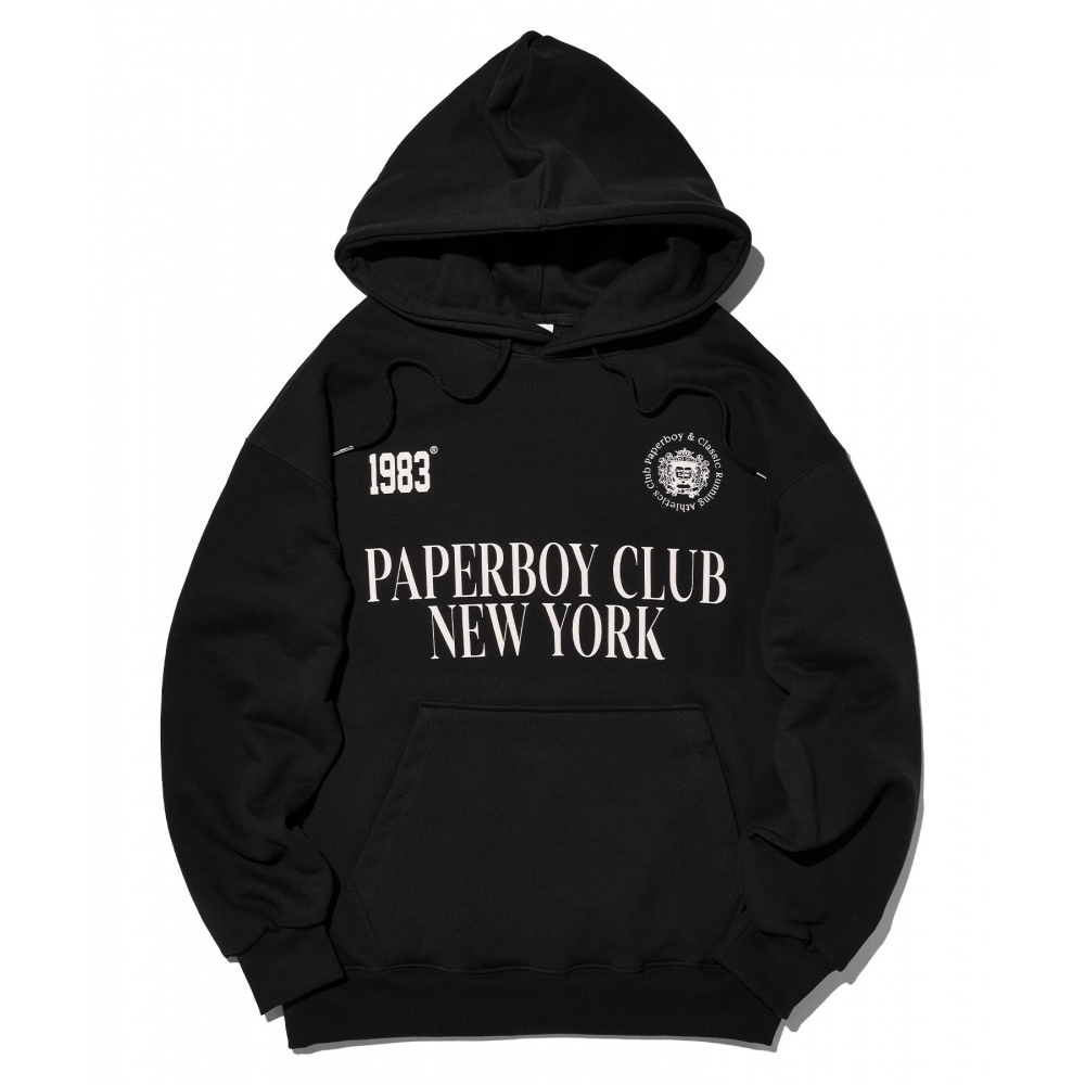 PAPERBOYスポーツクラブフーディ - ブラック