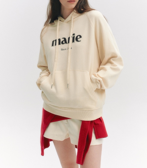 Marie Classic Regular Fit Hooded T-Shirt フーディ (cream)