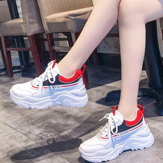 海外ブランド スニーカー 厚底 レディース スニーカー 韓国 シンプル 美脚 白 シューズ ダッドスニーカー その他 スニーカー スリッポン サイズ 25 5