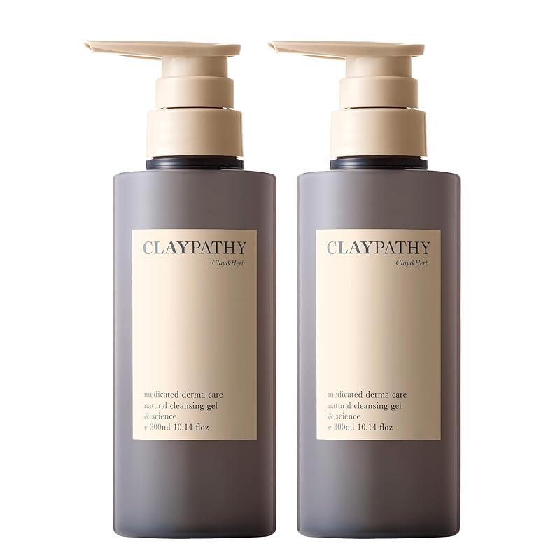 クレパシー 薬用クレンジングジェル [2本セット] 毛穴 ニキビ 肌荒れケアホワイトクレイ×薬用W有効成分×ハーブ【W洗顔不要・敏感肌】日本製 300mL×2