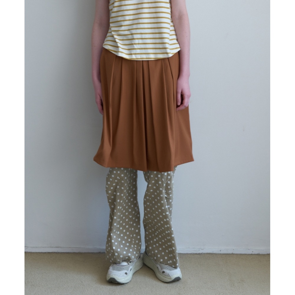 コンテンツなし 74.ストライププリーツスカート (ブラウン)