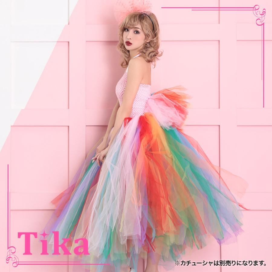 コスプレ 衣装 2点 レインボーシャワー ドレス コスチュームセット ハロウィン