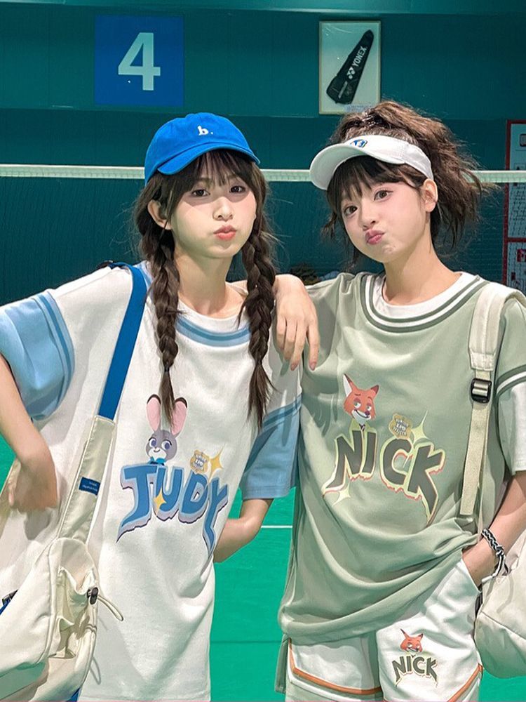 ズートピア レジャースポーツ少女tシャツパンツ2点セットファッションスーツの新型若い外着薄い春秋 4,987円