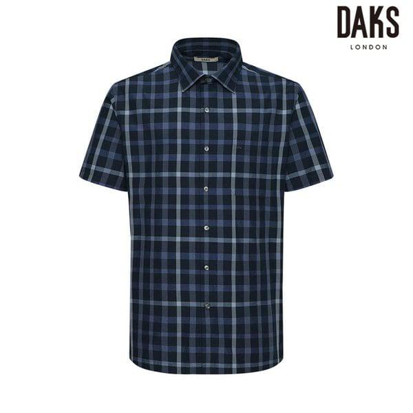 男性 綿混紡 ハウスチェック レギュラーフィット 半袖シャツ(DMS1SHCS140N1)