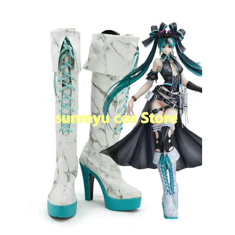 初音ミク 骸音シーエ 囚人と紙飛行機 　 ブーツ コスプレ靴