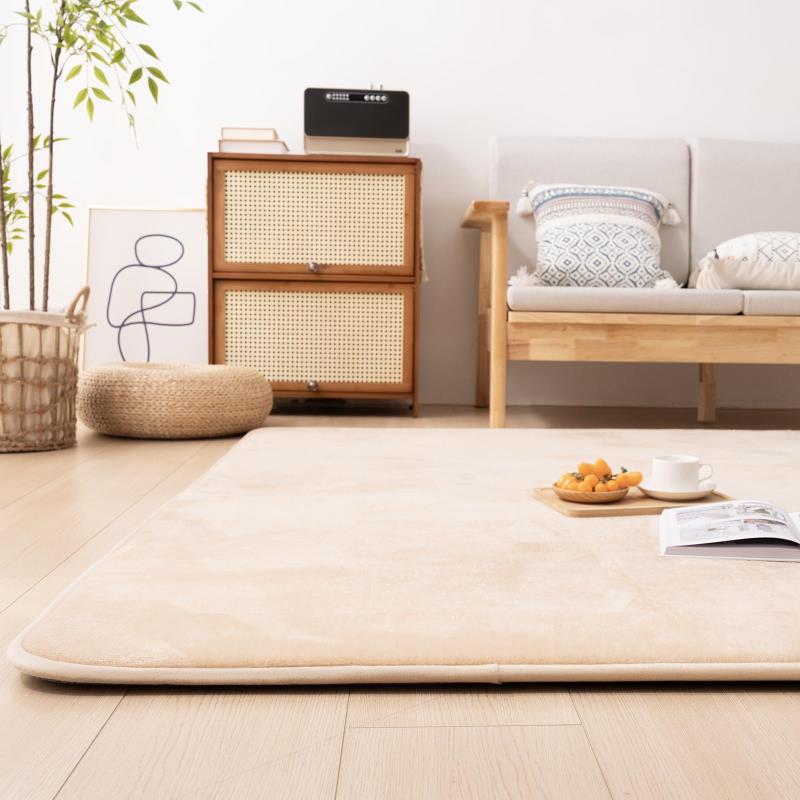 HOMFINE カーペット ラグ 高反発 極厚25mm 185×240cm 約3畳 ラグマット クッションラグ 防音 厚手 抗菌・防ダニ加工 防臭 もちもち ふわっと手触り おしゃれ ベージュ