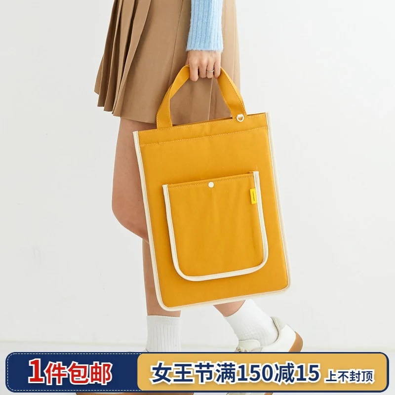 韓国Funnymade帆布/寸ノートパソコンバッグ女性手提げ寸タブレットiPad収納バッグ