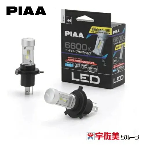 PIAA ヘッドライト/フォグライト用 LED コントローラーレスタイプ 2個入 6600K H4 LEH170