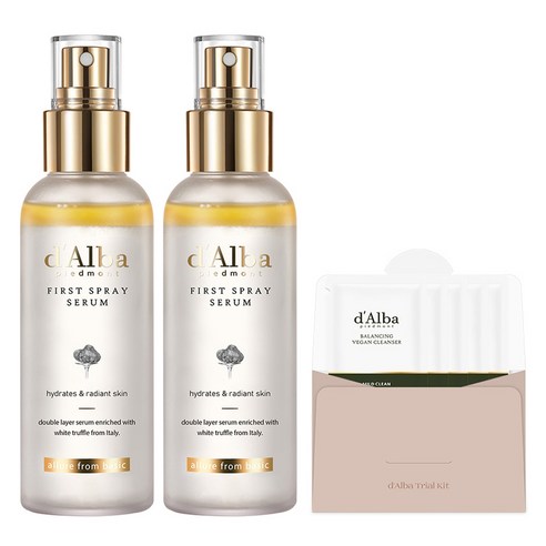 【累積販売数5,000万本突破】【1セット】ホワイトトリュフファーストスプレーセラム100ml 2本+弱酸性ジェルクレンザー15ml, 保湿/栄養/弾力/ハリ/光彩/ツヤ/霧噴射/ミスト/美容液/化粧