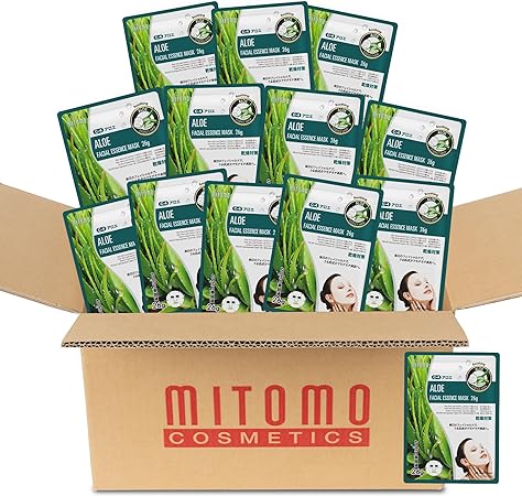 日本製 アロエ 保湿 水分 美容シートマスク/100枚x1セット＝100枚/美容液/美容マスクパック/スキンケア 潤いマスクパック[MTSS00516-C-4x010]