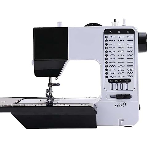 WJW 刺繍ミシン 頑丈な工業用ミシン38ステッチとナイトライト内蔵の多機能ポータブル刺繍機拡張テーブルシンプル コンパクト 小型 初心者 子育て 人気 初心者から上級者ま