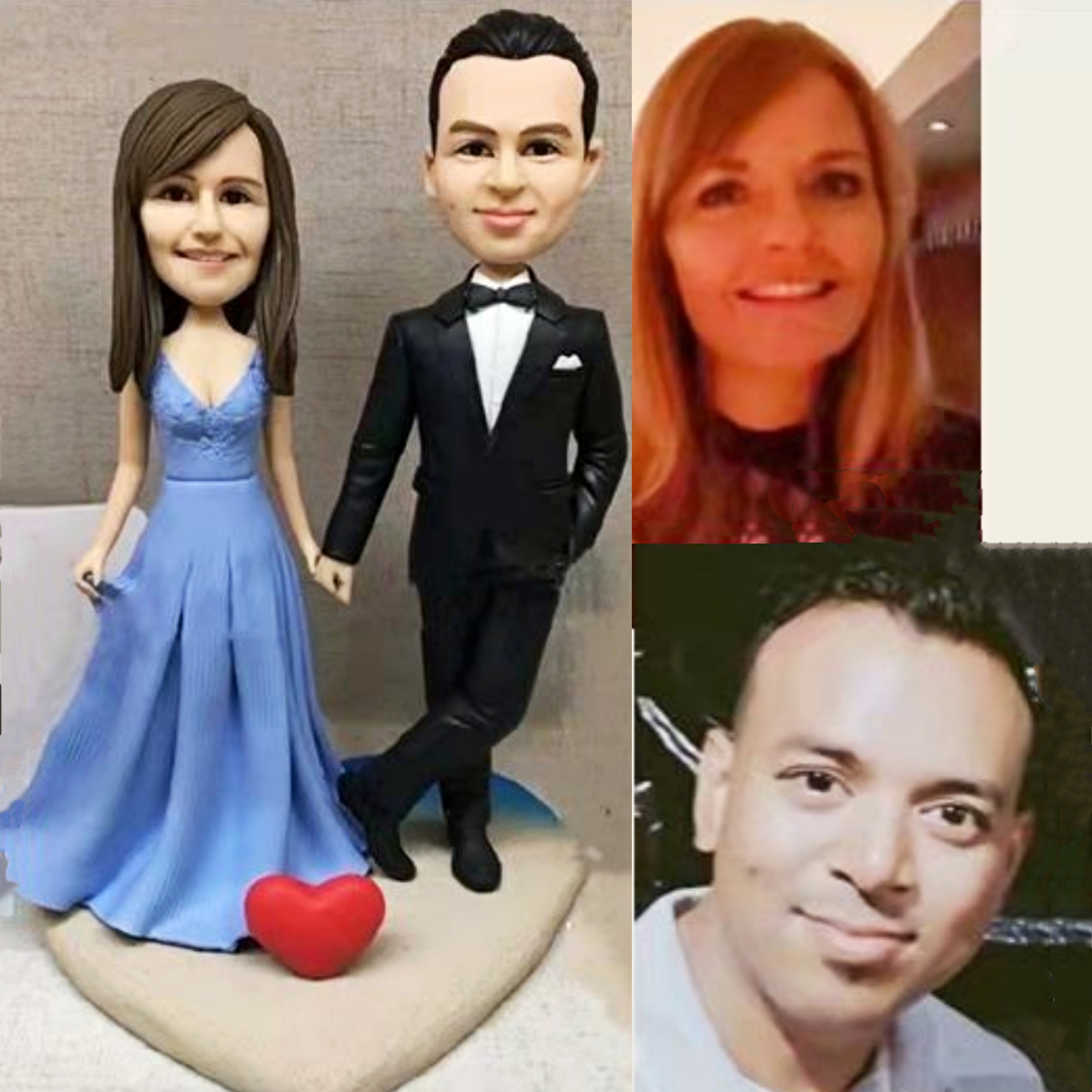 【オーダーメイド】3D肖像画 似顔絵 人形 フィギュア 結婚祝い 周年記念日 カップル 彼氏彼女 夫婦 両親 贈呈品 記念品