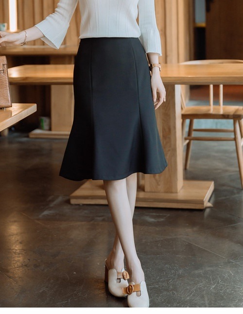 3399.フリルスカート（ブラック）2019 春夏 sale ボトムス 美ライン おしゃれ きれいめ カジュアル お出かけ お呼ばれ 女子会 通勤 通学 普段使い