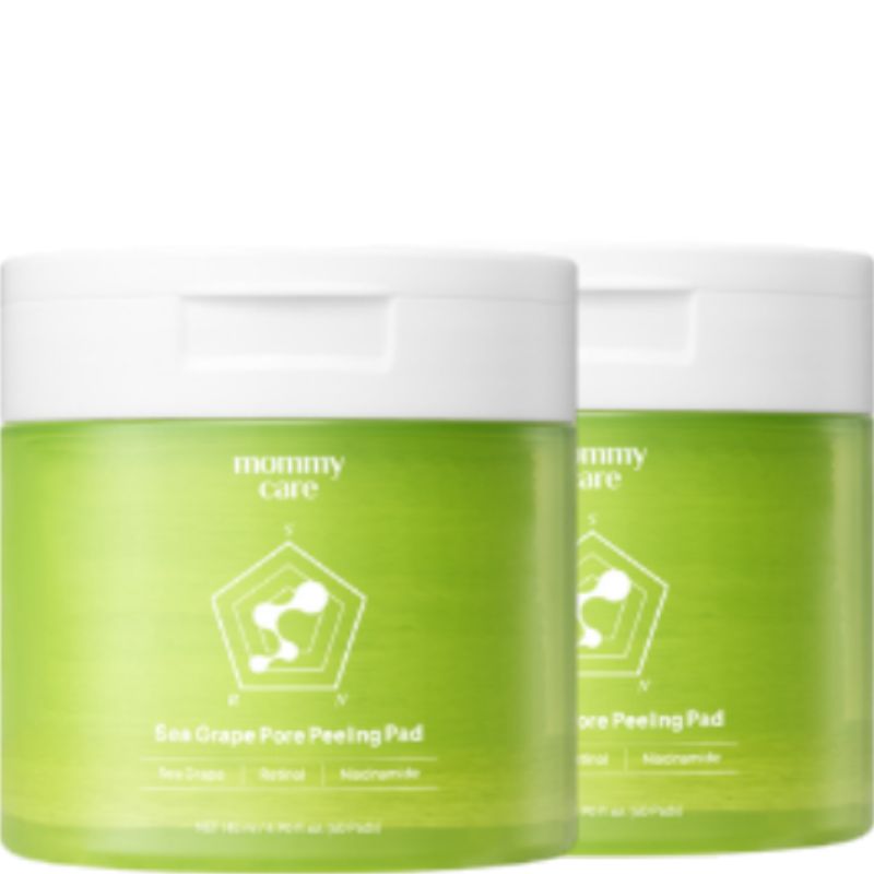 NEW 海ぶどう 毛穴ケアパッド 60枚 2個 角質ケア・両面パッド,毛穴まわりをすっきり整えるケア (海ぶどう ポアピーリングパッド)