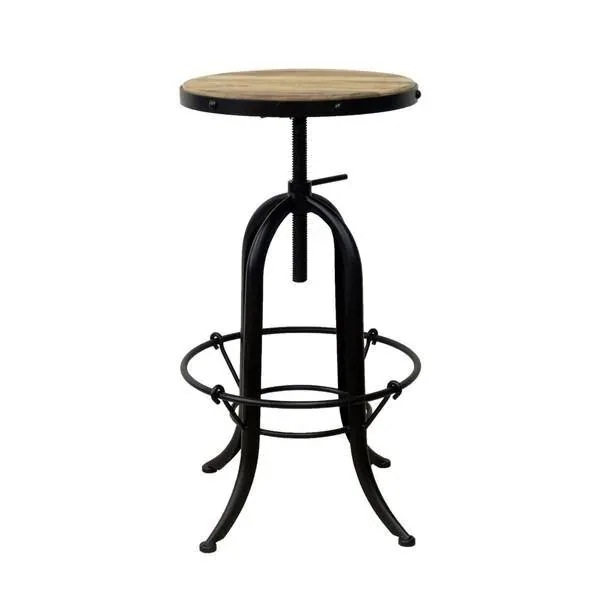 ハイチェア カウンターチェア 回転 古材風 高さ調節 ヴィンテージ アンティーク チェア 椅子 バーチェア いす イス 座面高61cm-84cm