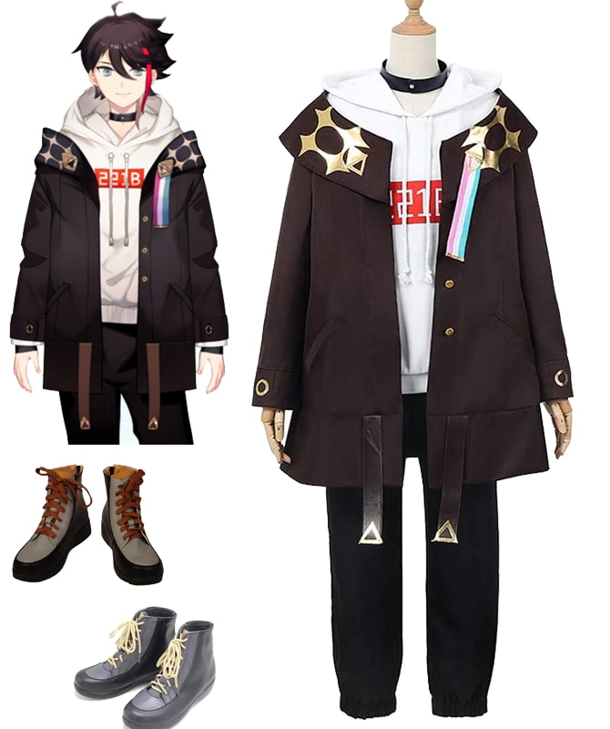 部分在庫有り YouTuber VTuber 三枝明那 バーチャル さえぐさ あきな コスプレ 衣装 変装 仮装 コスチューム ウィッグ付き ホビー イベント ハロウィン ク 学院服