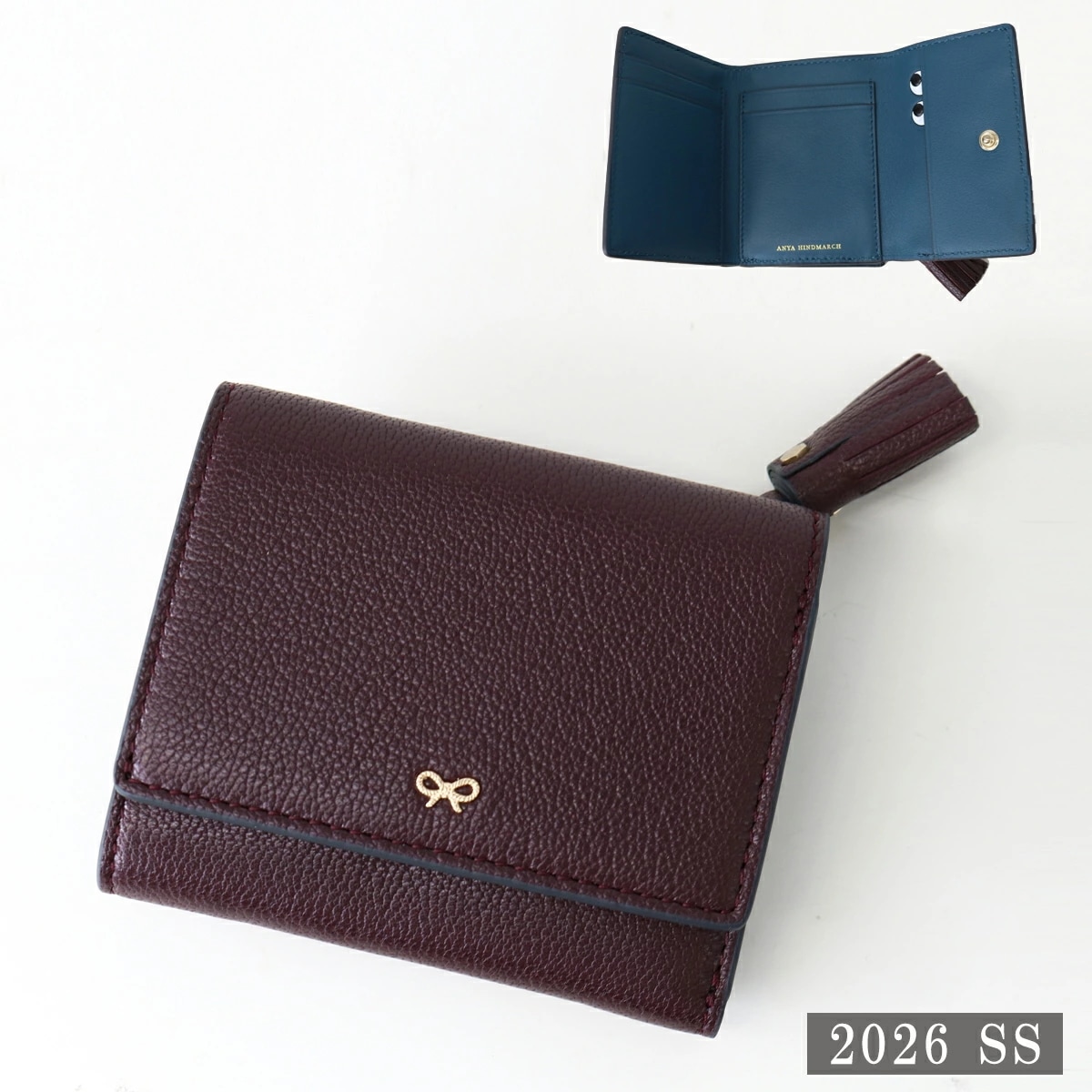 ANYA HINDMARCH アニヤハインドマーチ 5050925204866 Mini Trifold Zip Peeping Eyes in Shiny Capra ミニトライフォールド ウォレ