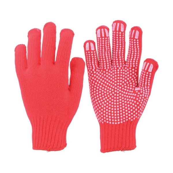 (まとめ) TRUSCO カラーナイロンすべり止め付軍手 赤 TCNSG-R 1双 (×30セット)