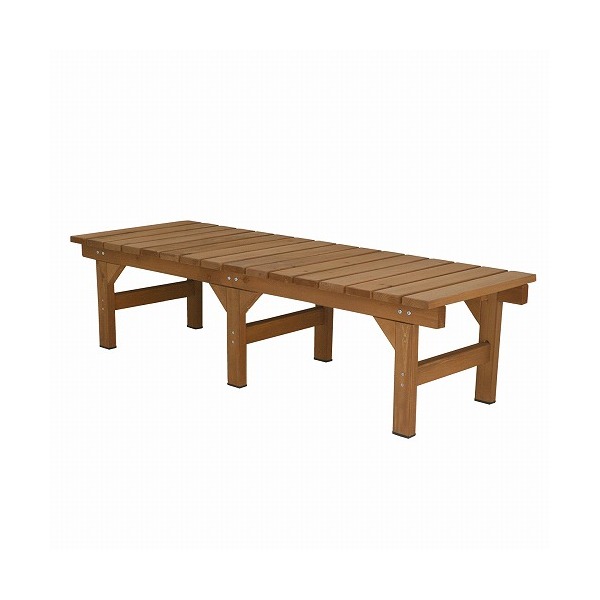 住まいスタイル ユニット縁台ベンチ hiyori 幅155奥行55cm 単品 ライトブラウン DE-15555LBR メーカー直送