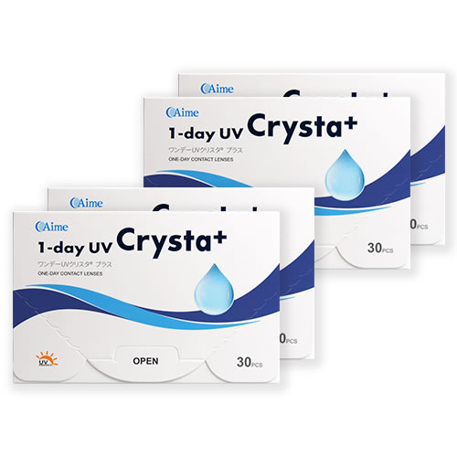 ワンデーUVクリスタ 30枚 (4箱)UVカット 高含水レンズ 両眼2ヵ月分