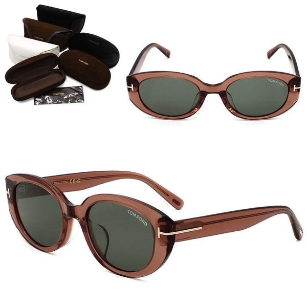 サングラス FT1296-K/S 48A 54 TF1296 サングラス EYEWEAR アジアンフィット クリアブラウン グレー ユニセックス