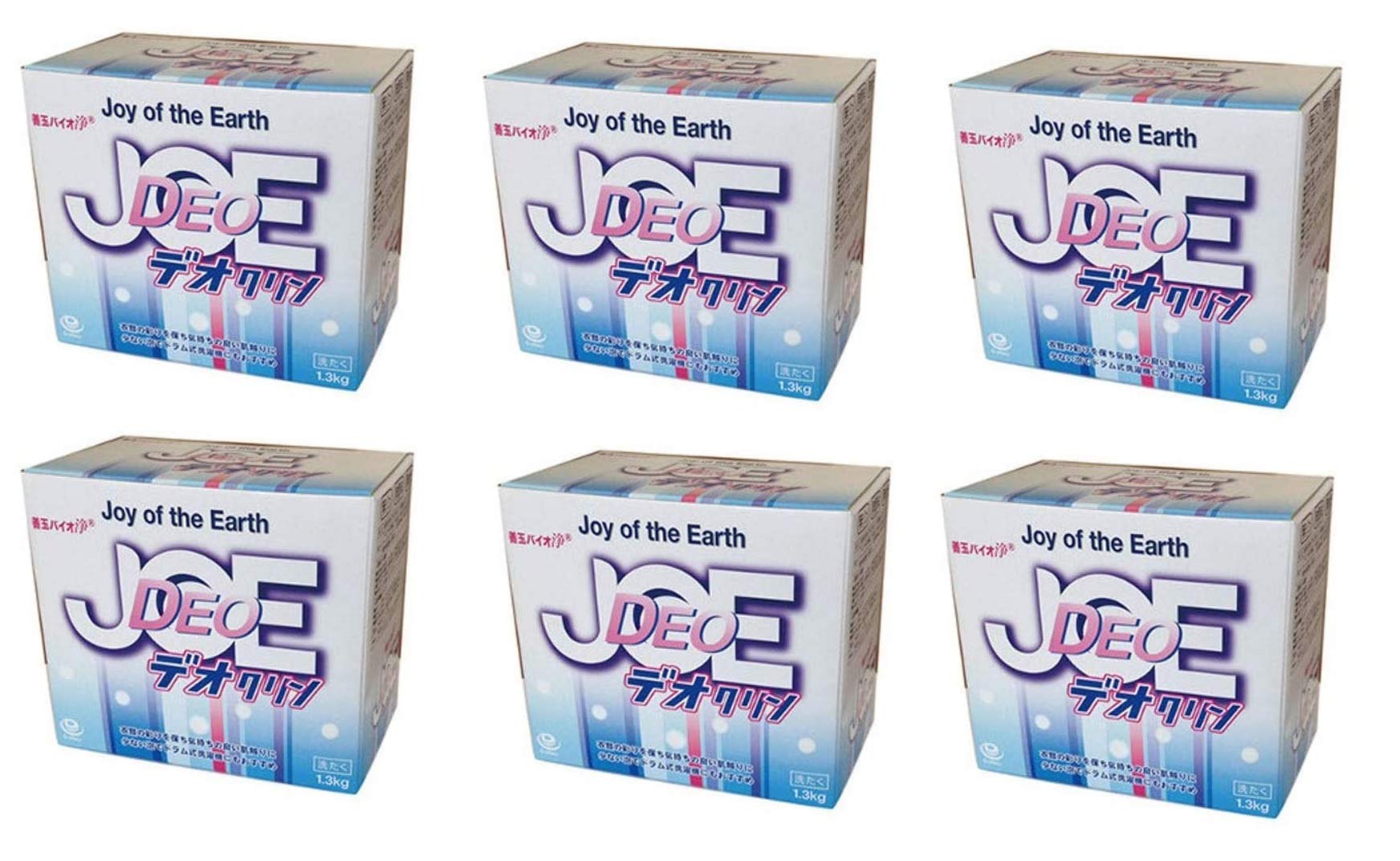 エコプラッツ 善玉バイオ浄 JOE デオクリン 無香料のエコ洗剤 粉末 1.3kg 6箱セット
