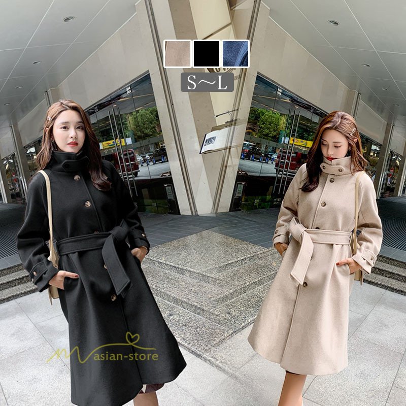 トレンチコート チェスターコート レディース リボン付き 着痩せ お洒落 上品 大人 体型カバー 通