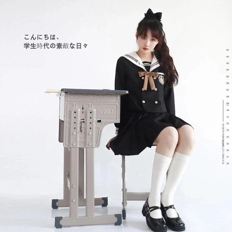 韓国涼しく楽ちんセットアップ2023韓国ファッションJK制服セーラー服大学生風スーツ二点セット