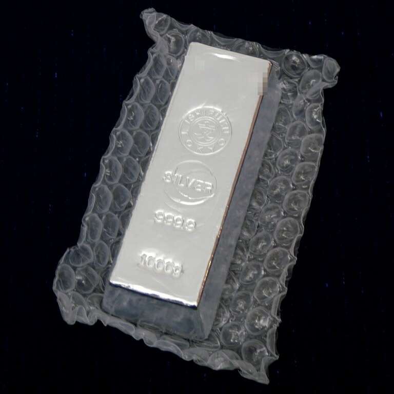 石福金属興業 純銀 インゴット ingot /シルバー/SV999.9 1000ｇ(1kg)(65387)