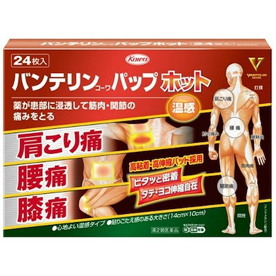 他サイト： 第２類医薬品 バンテリンコーワパップホット 24枚の商品画像