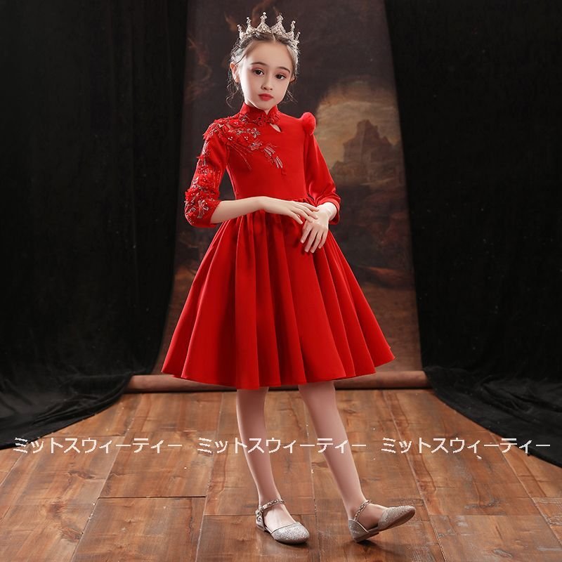 子供ドレス 発表会 フォーマルドレス 女の子 ミディアム丈 ピアノ発表会 結婚式 二次会 花嫁 キッ