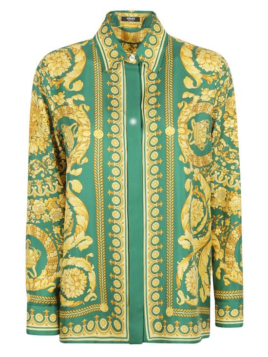 VERSACE Women Tops 10013601A042365GD10 Green