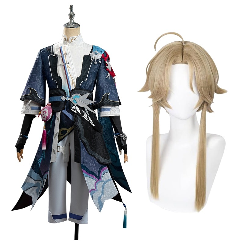 コスプレ衣装　彦卿　ウィッグ付き　崩壊 スターレイル 彦卿 グッズ 古風 イベント パーティー 変装 演出服 クリスマス パーティー