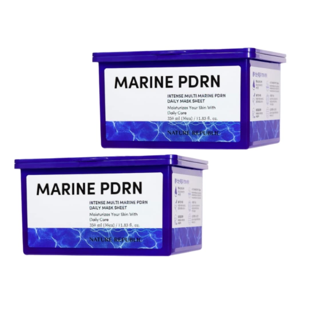 【高保湿密着ケア】 インテンスマルチマリンPDRNデイリーマスクパック 30枚入×2個 海洋由来PDRN配合 ヒアルロン酸 保湿成分配合 フィットシート 潤い肌 全肌タイプ対応