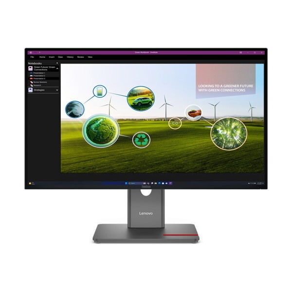 64A7GAR6JP ThinkVision P27Q-40 27型ワイド液晶ディスプレイ 2560×1440 DP(in Out) HDMI ブラック 広視野角IPSパネル採用