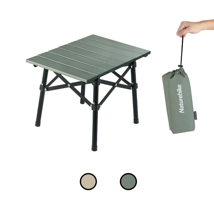 アウトドアテーブル ロールテーブル コンパクト 組み立て簡単 耐荷重50kg 安定感 折りたたみ 軽量 アルミ キャンプ ピクニック