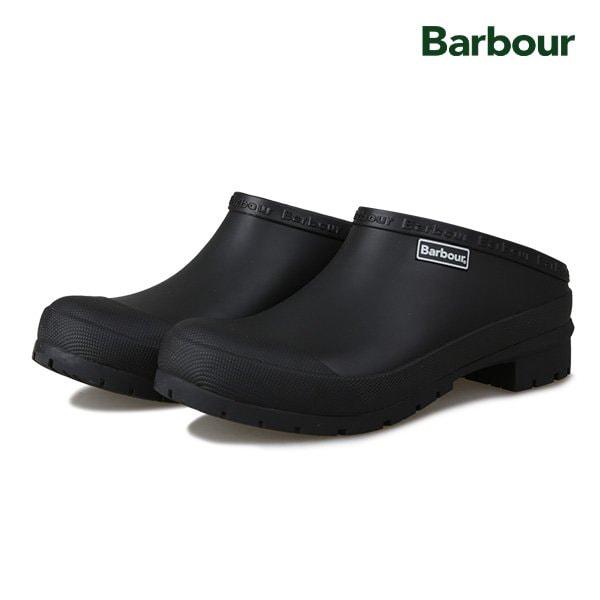 BARBOUR クイーン Quinn 女性 ブラック スリップオン ウェリー クロッグ スリッパ ミュール LHF0001BK31