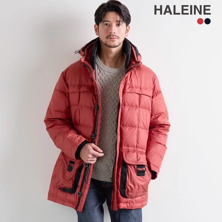 防風 防寒 ジャケット ダウンジャケット 撥水 高密度タフタ メンズ ビジネスダウン ブランド アレンヌ HALEINE アウター ダウン ダウンコート ビジネス スーツ 防寒対策 カジュアル おしゃ