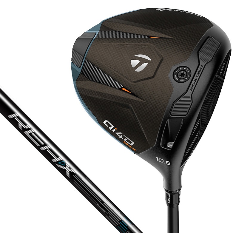 テーラーメイド TM-QI4DMX-105-MR50R Qi4D MAX ドライバー 10.5（REAX 50 Mid Rotation Blue シャフト・フレックス：R） TMQI4DMX10
