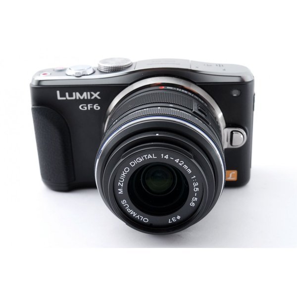 【中古】パナソニック Panasonic DMC-GF6 ブラック レンズセット 美品 ミラーレス SDカード付き