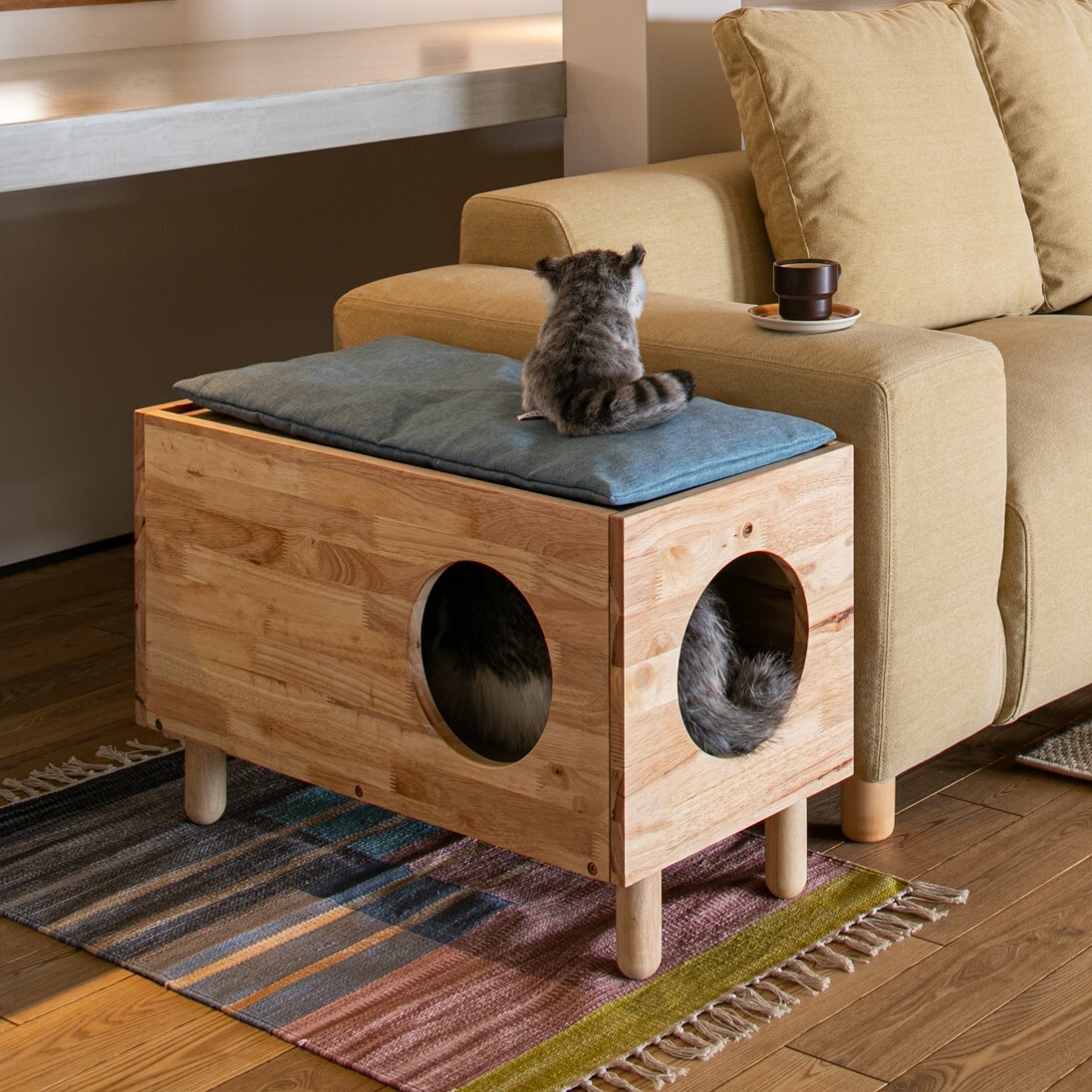 ペットハウス 猫 ベッド おしゃれ キャットハウス ねこ 小屋 ネコ 低ホルムアルデヒド 天然木