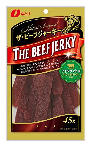 他サイト： なとり ザ・ビーフジャーキー 45g×5袋【エネルギー108kcal たんぱく質17.3g 脂質2.7g 1袋当たり】の商品画像