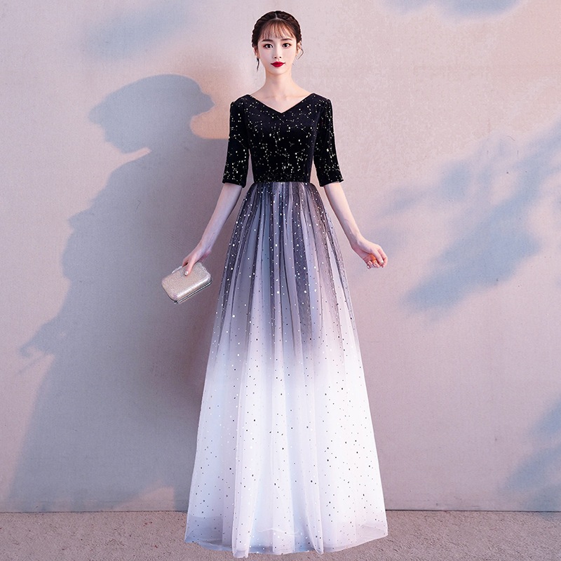 団演出衣装ロングスカート宴会司会者独唱指揮学生大人タキシードワンピース女