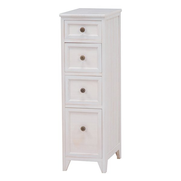 スリムチェスト シャビーウッドファニチャー アンティークホワイト MCH-5481AW