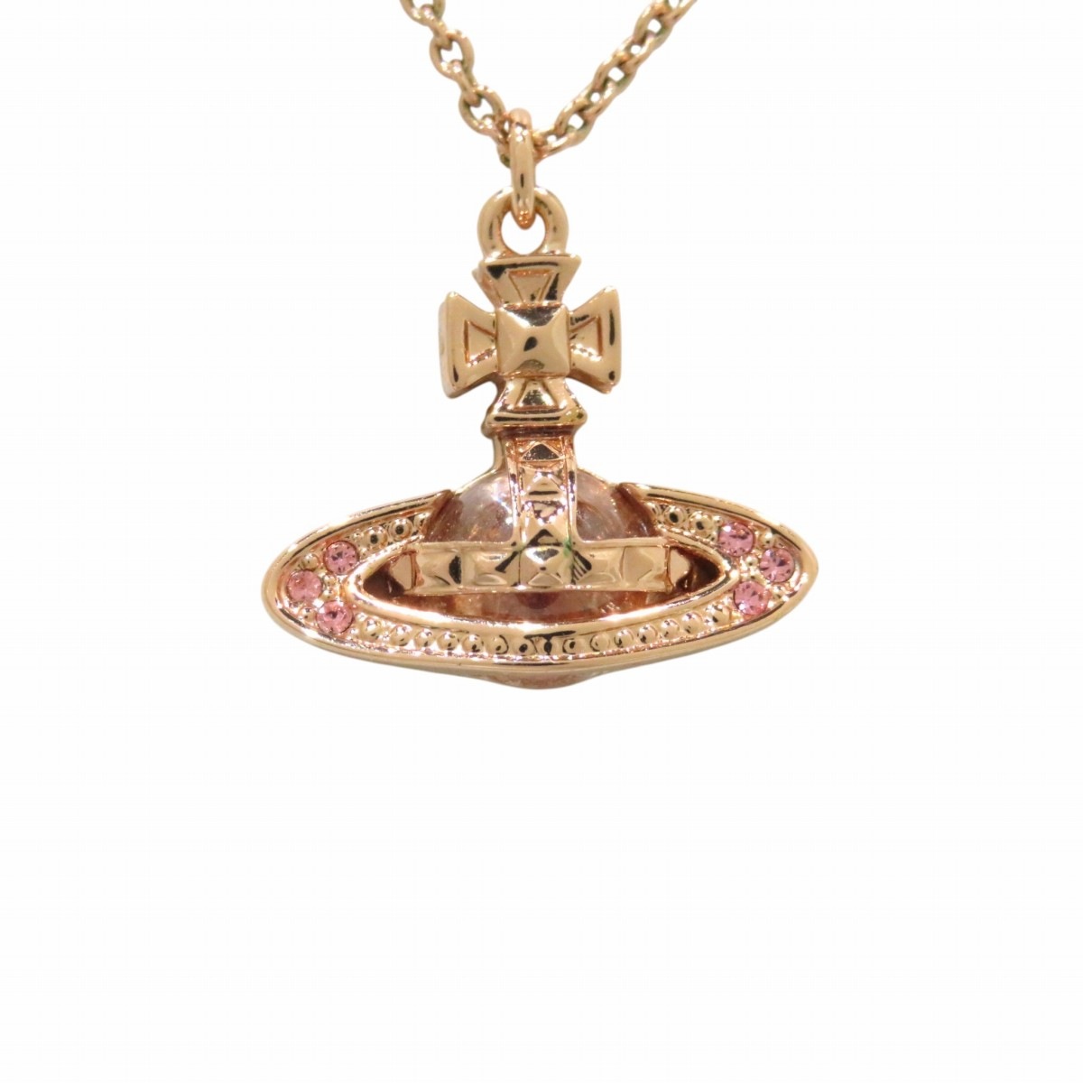 ヴィヴィアンウエストウッド スモール バス レリーフ ペンダント ネックレス　アクセサリー 総重量約5.0g 約40cm GP レディース 中古